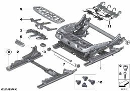 SEAT, FRONT, SEAT FRAME