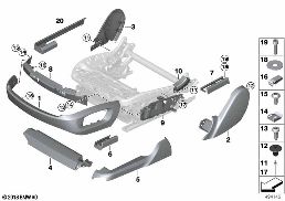 Guarnição do estofo dianteiro diagram for BMW Rolls-Royce Cullinan RR31 Cullinan
