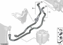 Шланги охлаждающей жидкости diagram for BMW 3 Series G21 Tуринг LCI 316d