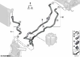 Шланги ОЖ автономной системы отопления diagram for BMW 3 Series G21 Tуринг LCI 316d