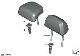 SEAT, REAR, HEAD RESTRAINT, BASE SEAT diagram for BMW 3 Series G20 Sedan 330dX