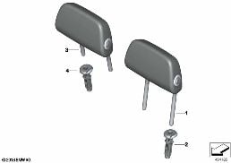 REAR SEAT HEAD RESTRAINT diagram for BMW 3 Series G20 Sedan 330dX