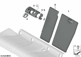 SEAT, REAR, SEAT TRIM COVERS diagram for BMW 3 Series G20 Sedan 330dX