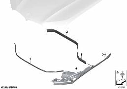 HOOD SEALS diagram for BMW X7 G07 LCI 40iX