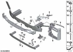 CARRIER, FRONT diagram for BMW X7 G07 30dX