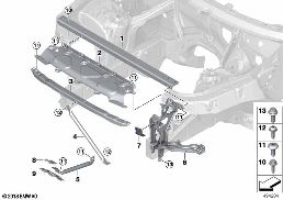FRONT PANEL diagram for BMW X6 M F96 X6 M