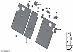 SEAT, REAR, SEAT TRIM COVERS diagram for BMW X4 F26 M40iX