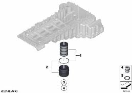 LUBRICATION SYSTEM-OIL FILTER diagram for BMW 7 Series F02 760Li
