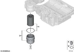 LUBRICATION SYSTEM-OIL FILTER diagram for BMW 6 Series F12 LCI 650i