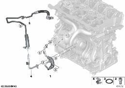 Koelsysteem-uitlaatgasturbo diagram for BMW X2 F39 28iX