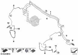 BRAKE PIPE, FRONT diagram for BMW X7 G07 40dX