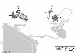 Elektrische Wasserpumpe / Befestigung diagram for BMW 5 Series G30 540iX