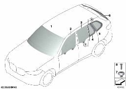 玻璃 diagram for BMW X5 G05 40iX