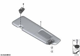 SUN VISOR diagram for BMW 8 Series G14 Convertible 840dX