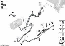 Трубопроводы хладагента diagram for BMW 3 Series F30 Hybrid 3