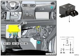 RELAY, ELECTRIC FAN MOTOR 850W K5 diagram for BMW 3 Series G20 Sedan 320d