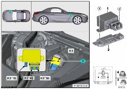 RELAY FOR ELECTRIC FAN MOTOR, K5 diagram for BMW Z4 G29 30i