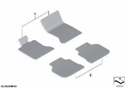 Kit completo, tapetes p/todos climas diagram for BMW Rolls-Royce Cullinan RR31 Cullinan
