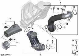 AIR DUCT diagram for BMW 4 Series G26 Gran Coupé M440i