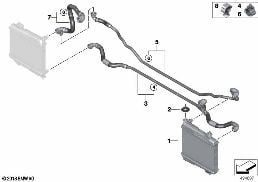 REMOTE RADIATOR diagram for BMW 4 Series G26 Gran Coupé M440iX