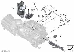ELECTRIC PARTS FOR HEATER AND A/C UNIT diagram for BMW X3 G01 20i