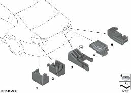 Soporte de equipos maletero diagram for BMW 7 Series G12 725Ld