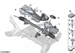 ELECTRICAL STEERING diagram for BMW X1 F48 LCI 25eX
