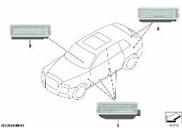 Lampes intérieures diagram for BMW Rolls-Royce Cullinan RR31 Cullinan