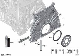 TIMING CASE COVER diagram for BMW 5 Series G30 LCI 545eX
