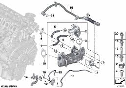 POLLUTANT REDUCTION COOLING diagram for BMW X1 F48 LCI 20d