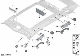 MOUNTING PARTS, ROOF ANTENNA diagram for BMW X7 G07 30dX