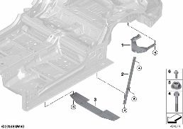 REINFORCEMENT FOR BODY, REAR diagram for BMW 8 Series G14 Convertible 840dX