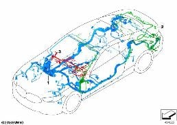 Hlavní kabelový svazek duplikát diagram for BMW 8 Series G14 Cabrio M850iX