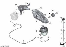 ENGINE SUSPENSION diagram for BMW 7 Series G12 LCI 745LeX