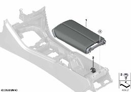 ARMREST, CENTRE CONSOLE diagram for BMW 8 Series G14 Convertible 840dX