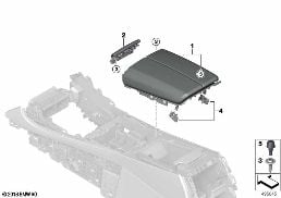ARMREST, CENTRE CONSOLE diagram for BMW X6 M F96 X6 M