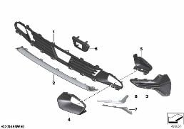 TRIM, DECOR ELEMENTS, FRONT diagram for BMW 3 Series G20 Sedan 330d