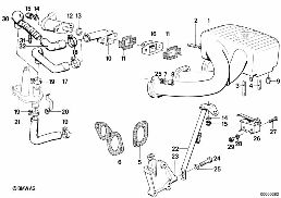 INTAKE MANIFOLD SYSTEM diagram for BMW 3 Series E21 320i