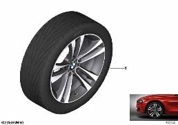 BMW LA WHEEL DOUBLE SPOKE 397 - 18'' diagram for BMW 4 Series F33 425d