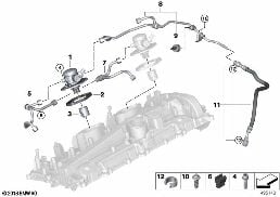 Hogedrukpomp/Bijpings diagram for BMW 3 Series G80 M3 LCI M3 Competition