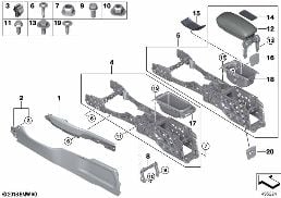 Orta konsol diagram for BMW MINI Clubman F54 One