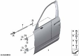 Porte AV-Charnière/Frein de porte diagram for BMW Rolls-Royce Cullinan RR31 Cullinan