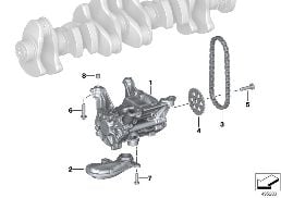 LUBRICATION SYSTEM/OIL PUMP WITH DRIVE diagram for BMW 5 Series G30 LCI 545eX