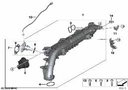 INTAKE MANIFOLD AGR WITH FLAP CONTROL