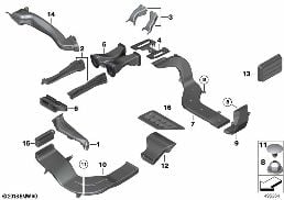 AIR CHANNEL diagram for BMW 5 Series F11 LCI M550dX