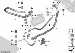 COOLANT LINES diagram for BMW 4 Series G23 Convertible LCI 420i