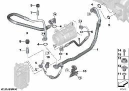 Трубопроводы хладагента diagram for BMW 3 Series G21 Tуринг LCI 330i