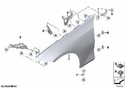 FRONT SIDE PANEL diagram for BMW 3 Series G20 Sedan 330d