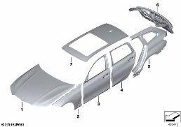 OUTER PANELS diagram for BMW 3 Series G21 Touring 330d