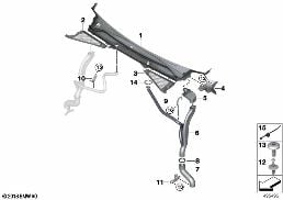 Garniture d'auvent extérieure diagram for BMW Rolls-Royce Phantom RR11 Phantom
